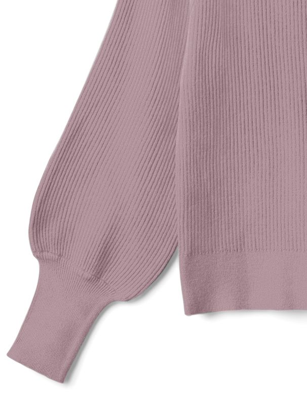 日本 GRL - 百搭方領彈性針織上衣-咖啡