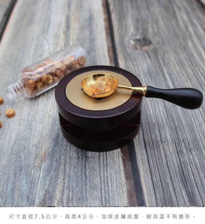 HAPPYMT - 客製火漆章封蠟超值組-金色蠟粒-25mm圓章