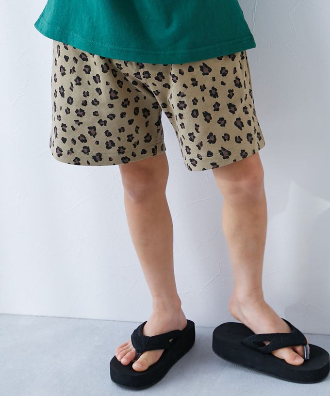 日本 devirock - 夏日印花純棉寬版短褲-迷彩-軍綠