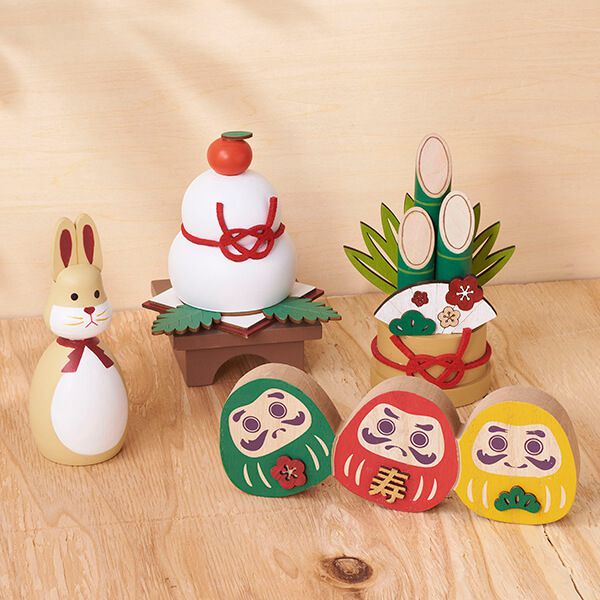 日本代購 - 木製日本新年擺飾/掛飾-注連繩 (W22.5×H22×D1.3cm)