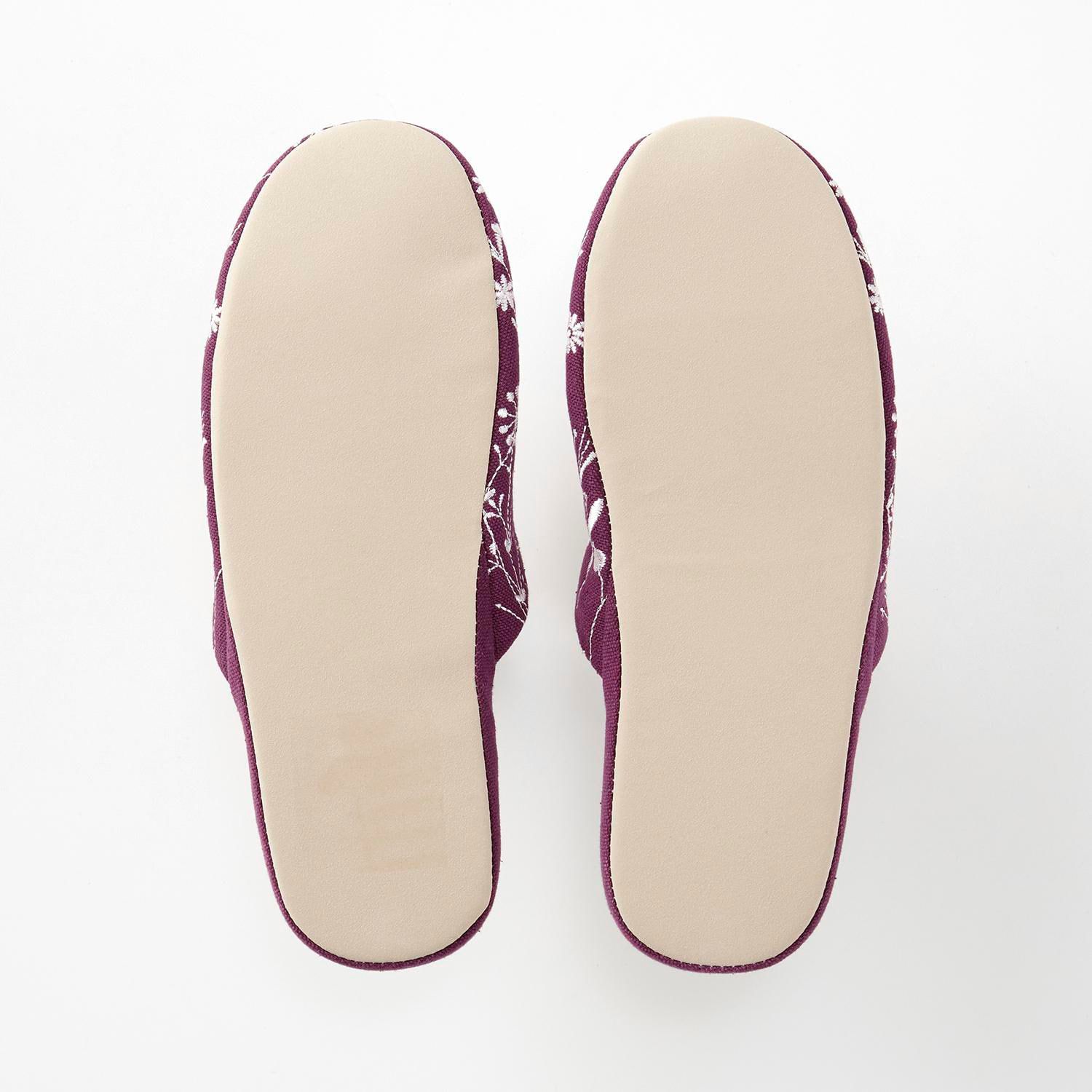 日本千趣會 - 可機洗 刺繡典雅室內拖-摩登花朵-灰黑