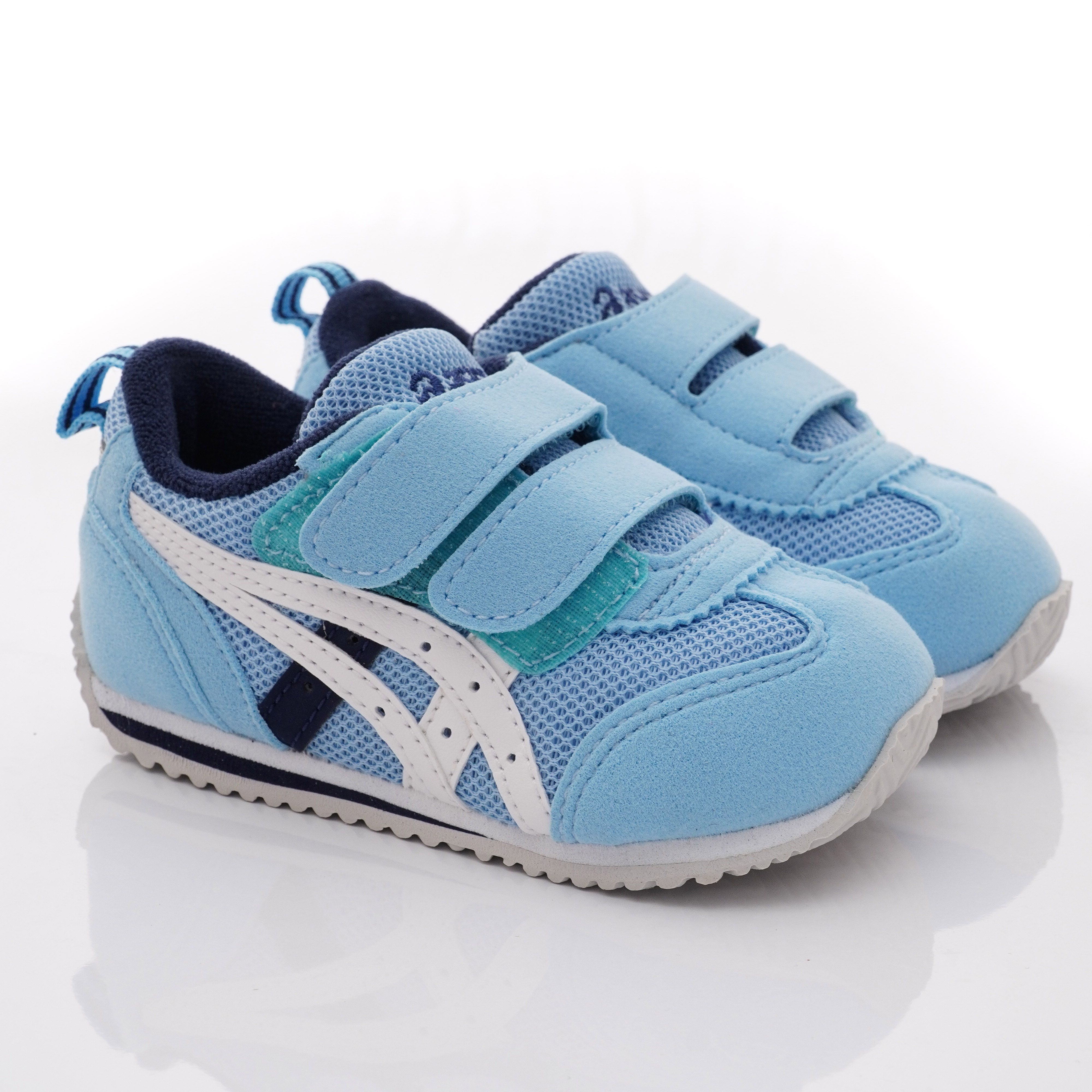 日本亞瑟士學步鞋-雙絆帶後穩定機能款(寶寶段)-天空藍