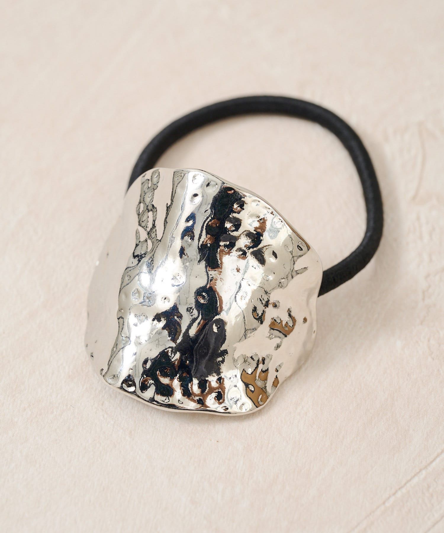 日本 Lattice - 時尚不規則垂紋金屬髮圈-銀