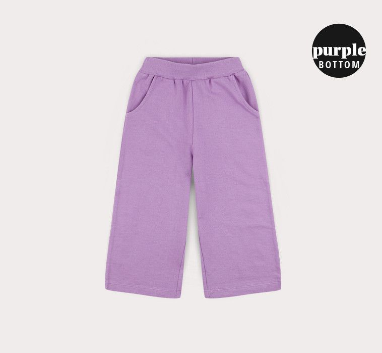 韓國 HEJMINI - 彩色花花圓領套裝-紫