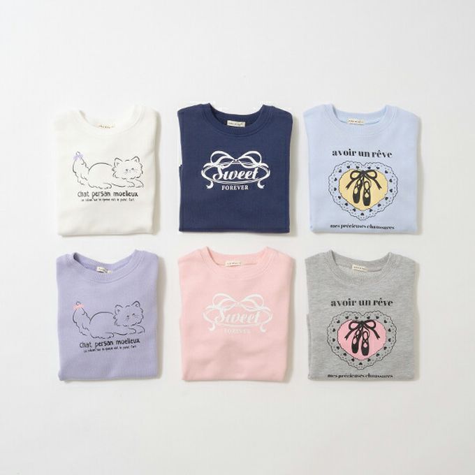 日本 Lycee mine - 百搭印花春季長袖上衣-淺灰