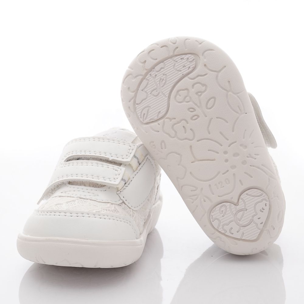 日本IFME - 機能學步鞋-CALIN蕾絲學步款(寶寶段)-白