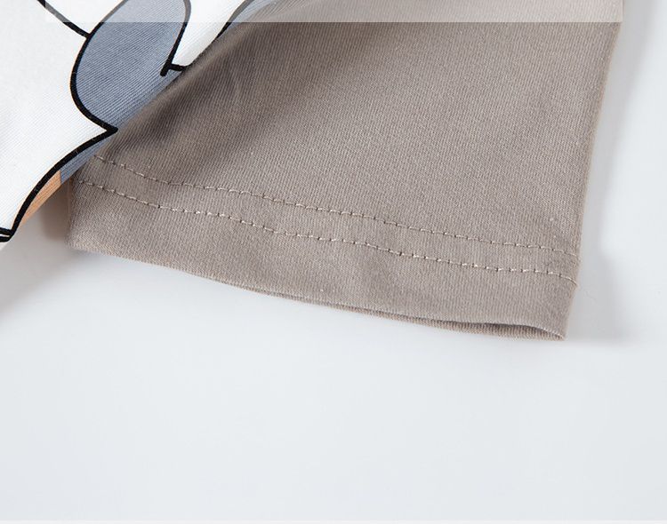 BE TOP - 純棉短袖上衣-大頭牛牛-黃色