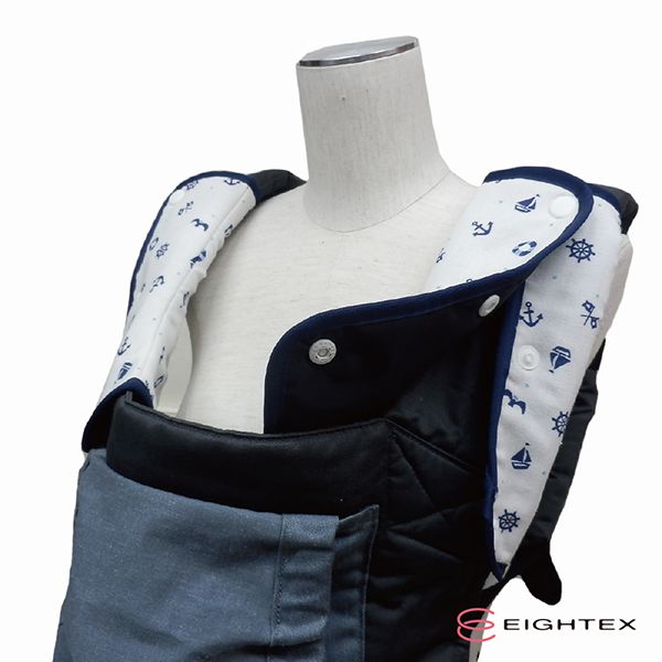 日本 Eightex - 日製L型防污套(口水巾)2入-圓點象牙