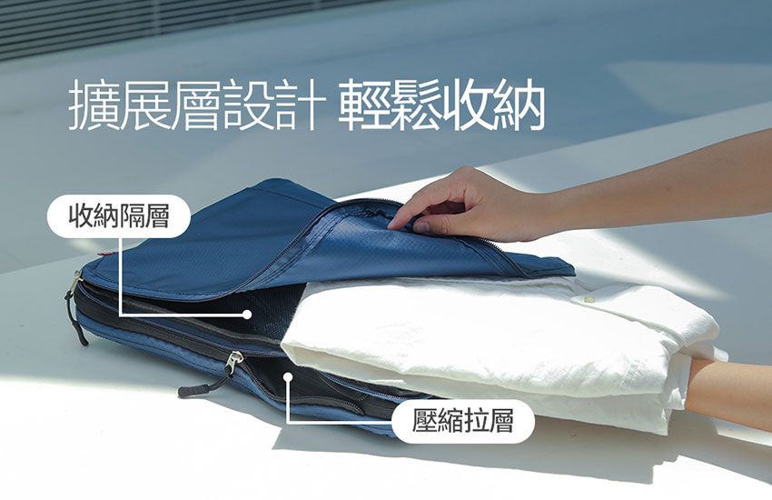 3ZeBra - 魔法收納袋(4入組)-深藍色 (2M+2L)