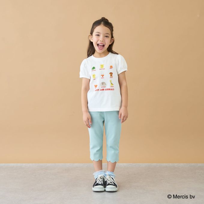 日本 Lycee mine - miffy聯名 速乾抗皺印花泡泡短袖上衣-灰藍