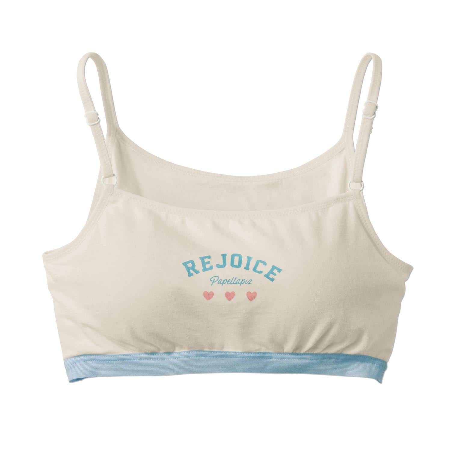 日本 Papel lapiz - 少女成長運動型內衣(無背扣/肩帶可調)-海軍藍