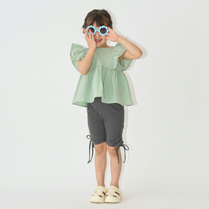 日本 Lycee mine - 可愛飄逸荷葉邊無袖上衣-檸檬黃