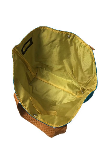 日本 OCEAN&GROUND - 經典休閒大容量手提袋/購物袋-GOODAY 純色-亮黃 YE (33x31x12cm)