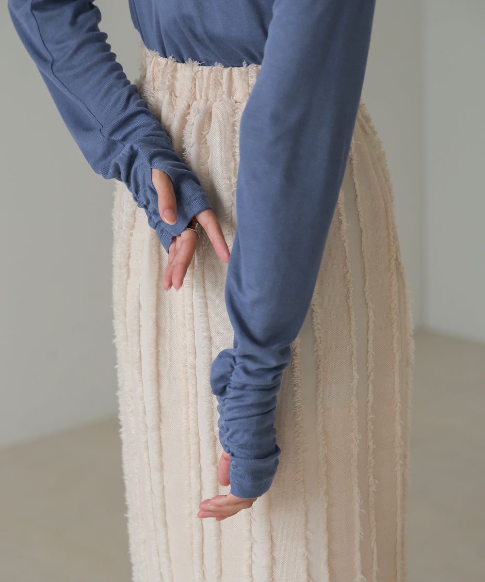 日本 Bab - 2WAY立領排扣薄長袖上衣-淺綠