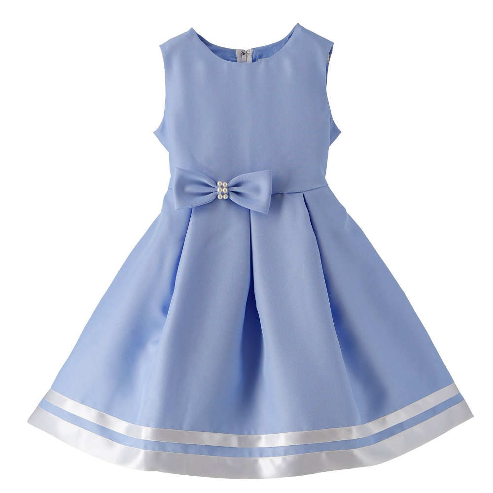 日本 Catherine Cottage - 珍珠蝴蝶結簡約法式洋裝/小禮服-藍紫