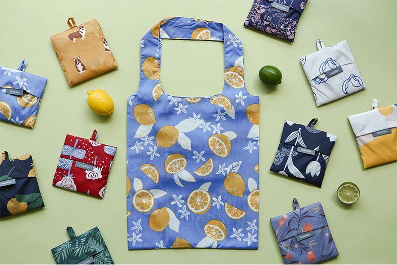 韓國 Dailylike｜綁帶帆布大型購物袋 ✿ 防水、耐重50kg、容量大