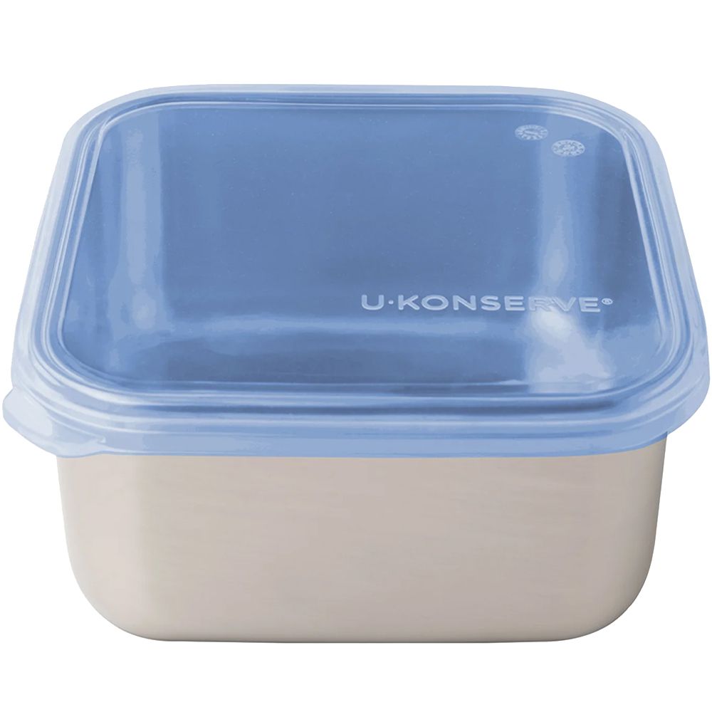 美國 U-Konserve 優康 - 經檢驗食品安全等級 304 不鏽鋼保鮮盒/冷凍盒/便當盒/儲存盒 1500ml-宇宙藍