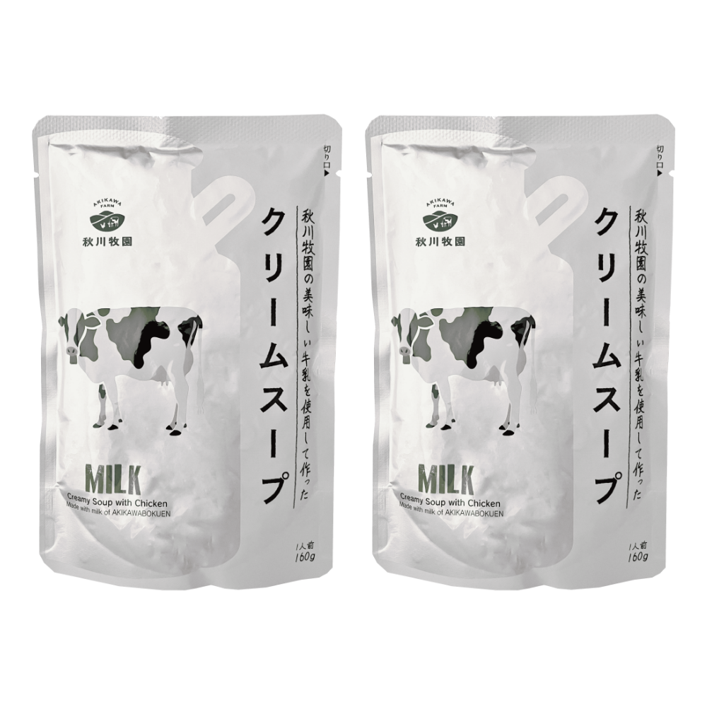 秋川牧園 - 日式雞肉奶油濃湯160gX2包-效期2024.5.10