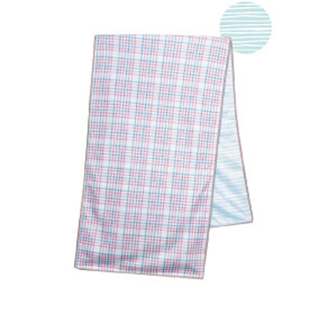 日本現代百貨 - 抗UV水涼感巾(附收納罐)-格子-粉 (30x100cm)