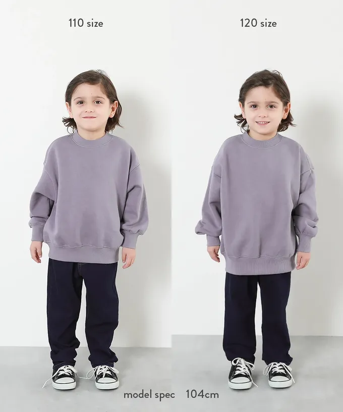 日本 devirock - 裏起毛個性印花大學T-OVER-酒紅