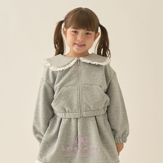 日本 Lycee mine - 可愛水手領荷葉邊外套-黃