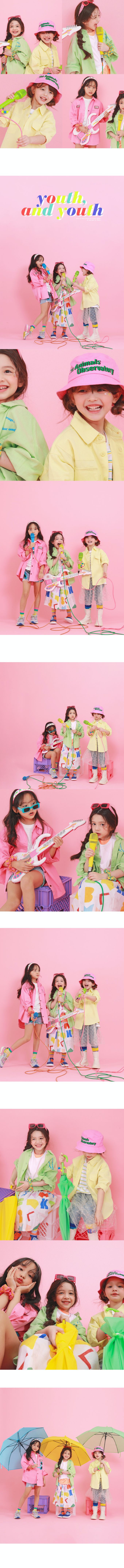 韓國 J KIDS - 春日色調素雅長袖襯衫-萊姆黃