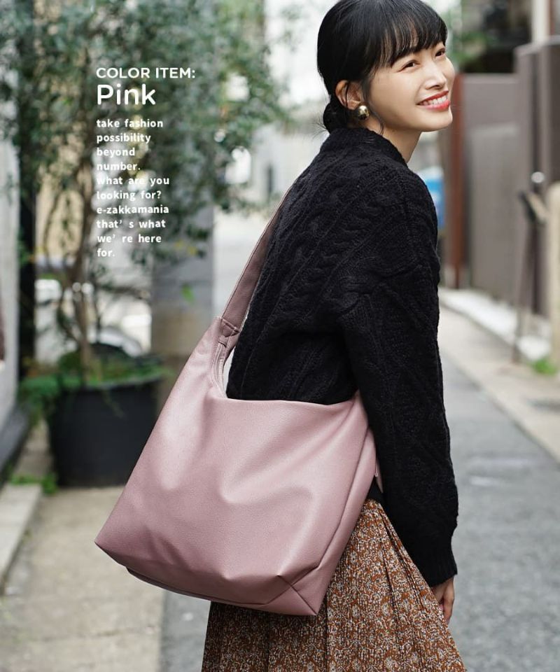 日本 zootie - 人氣定番 柔軟皮質肩背/側背包-淺灰