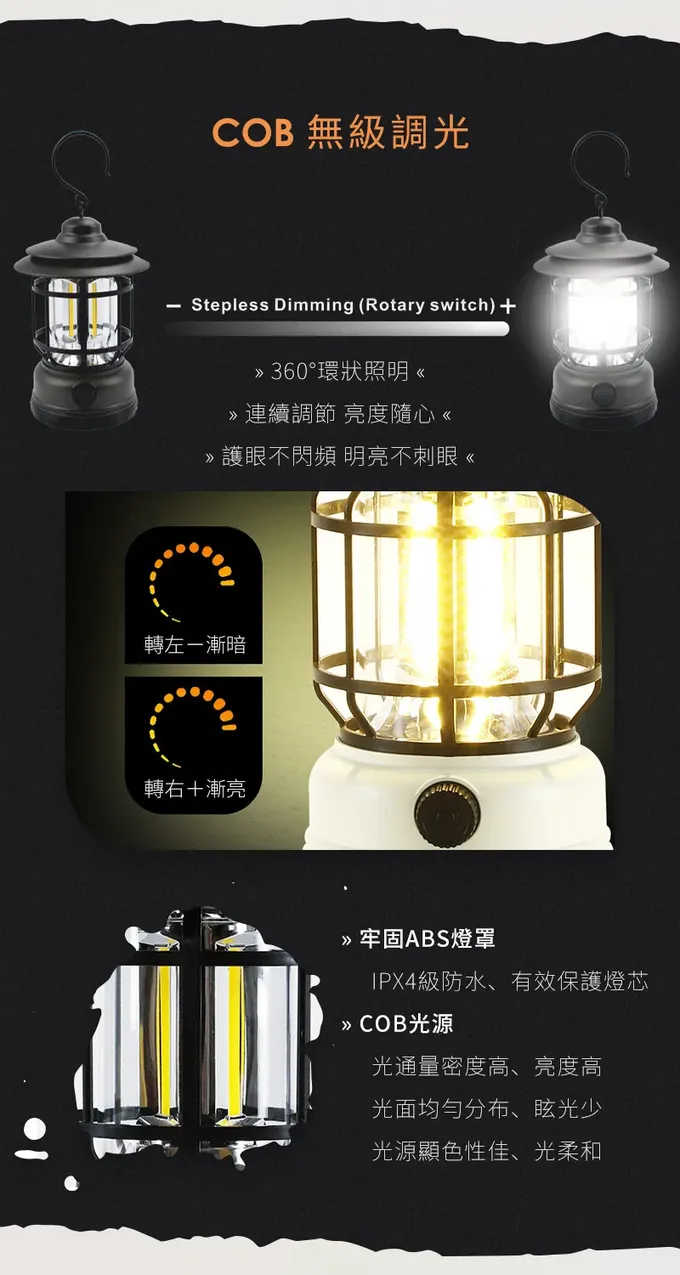 SHANER - 復古煤油燈-黑色