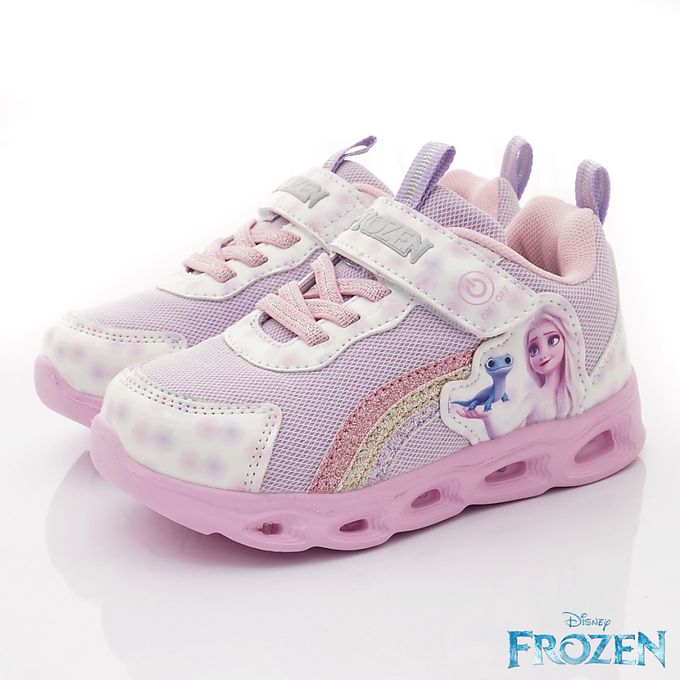 冰雪奇緣-冰雪電燈運動休閒鞋-FNKX25127紫(中小童)-電燈鞋-紫