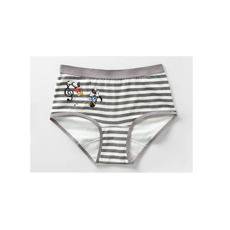 日本千趣會 - 迪士尼印花棉質內褲(媽媽)-米妮檸檬-藍綠