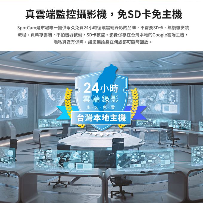 真雲端監控攝影機、免SD卡免主機、24小時雲端錄影，台灣本地主機