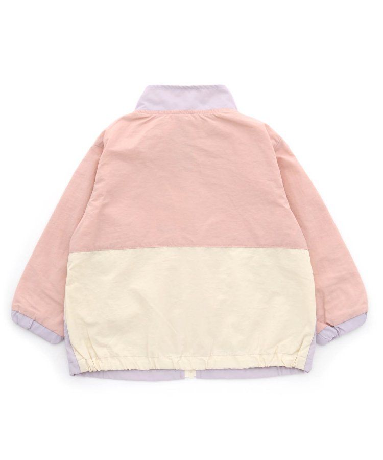 日本 apres les cours - 潑水加工 輕量印花風衣外套-撞色-藍棕系