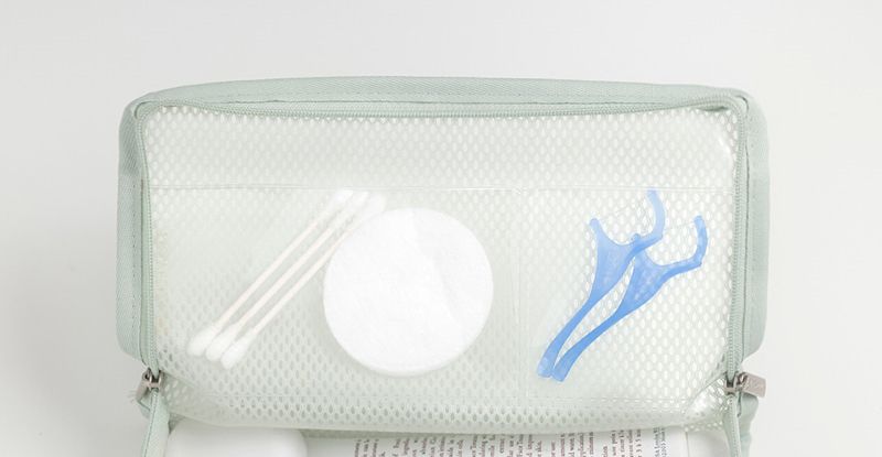 韓國 byfulldesign - (防水)韓製大開口手拿方形小包-湖水綠 (225x110x75mm)