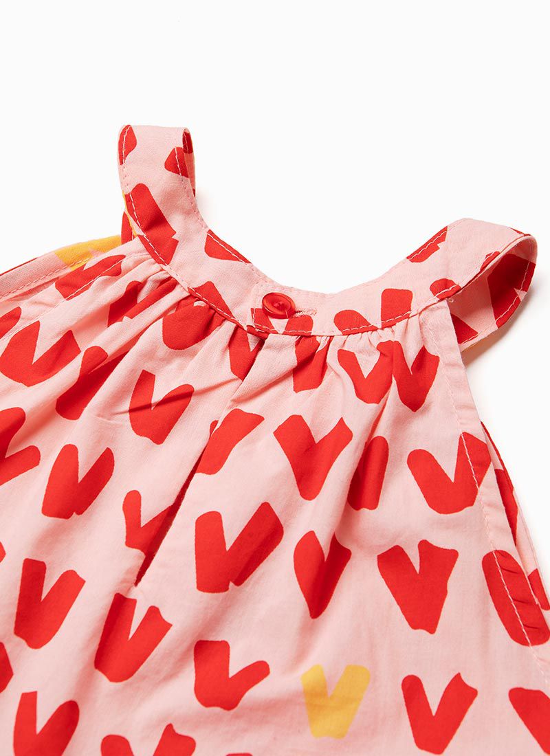 韓國 OZKIZ - 滿版愛心拼接感長版洋裝