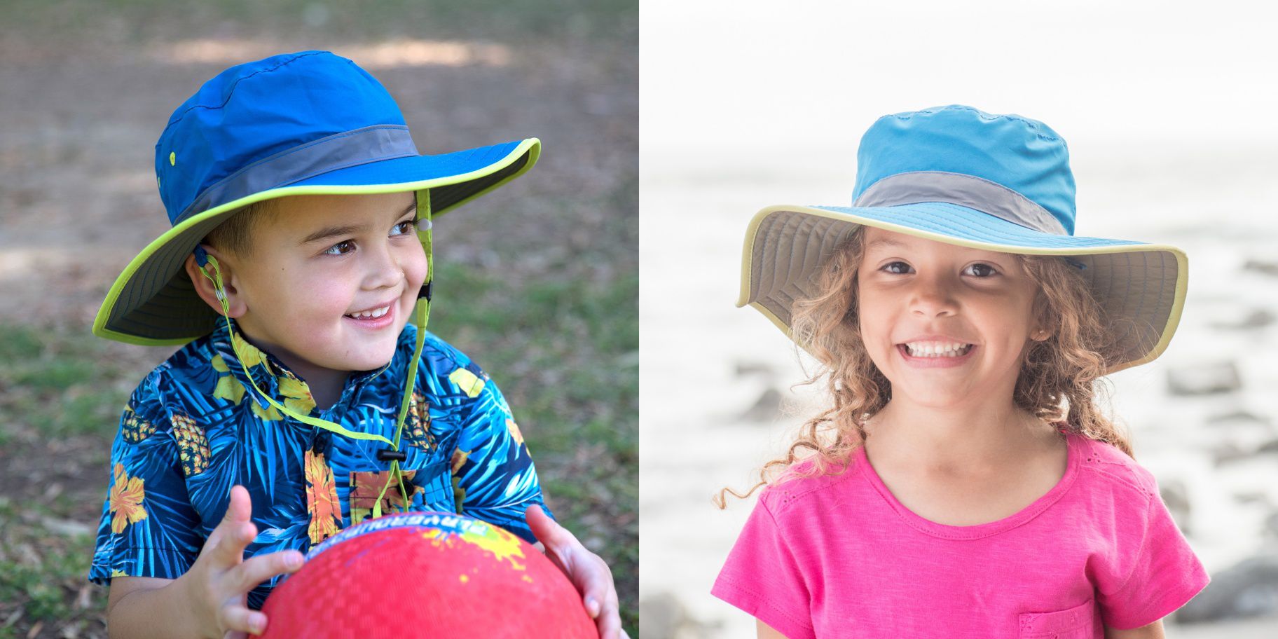 Sunday Afternoons - 兒童防曬帽-兒童抗UV雙面圓盤帽Kids Clear Creek Boonie-河川藍