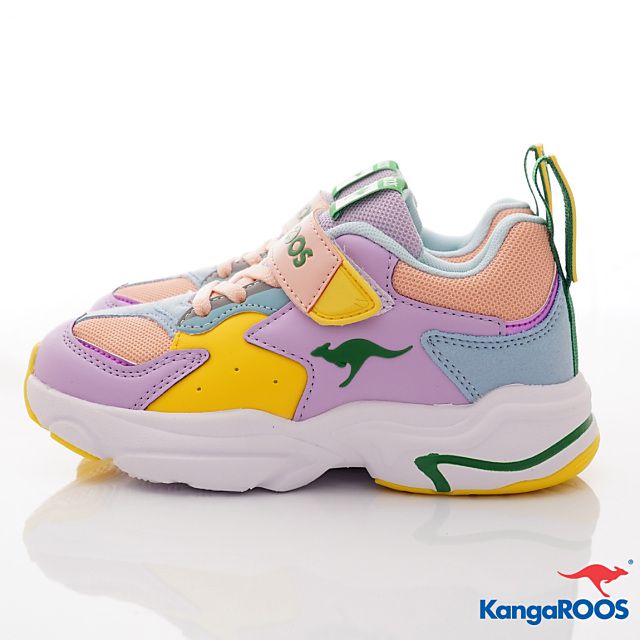 KangaROOS - 美國袋鼠 -兒童老爹鞋款童鞋(中大童段)-運動鞋-紫黃水藍