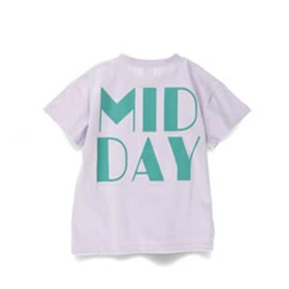 100%棉 個性標語短袖上衣-MID DAY-淺紫