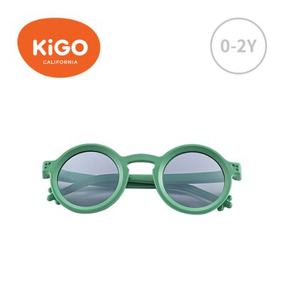 美國 KiGO - Little Monster+ 抗UV高彈力偏光兒童太陽眼鏡-森林綠-0-2Y