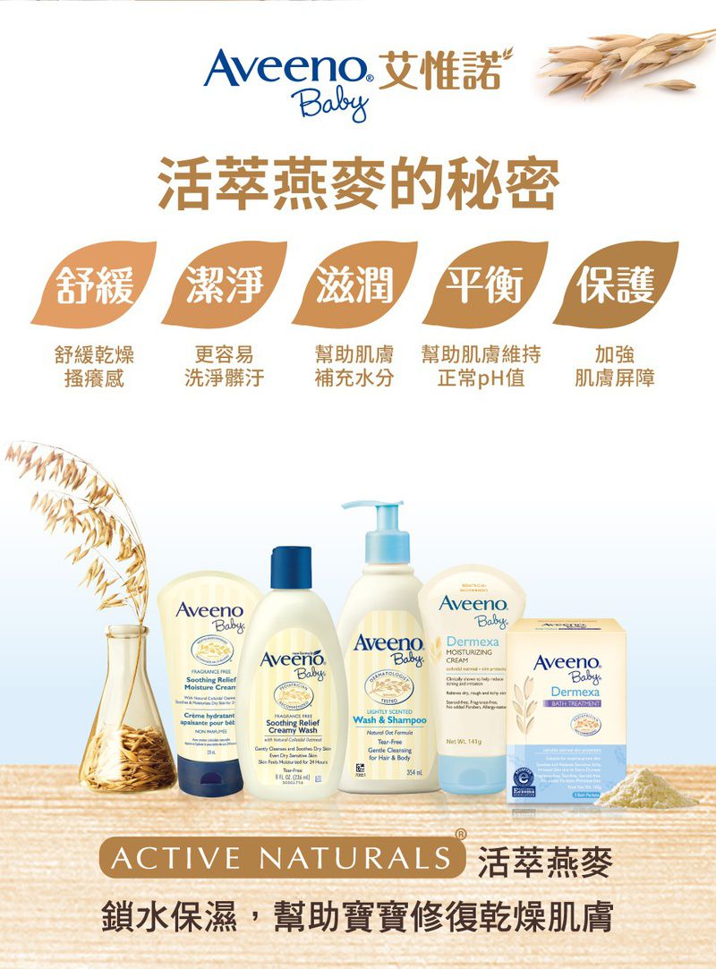 Aveeno 艾惟諾 - 嬰兒燕麥益敏修護霜-141g