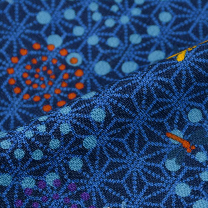 akachan honpo - 兩件式甚平-蜻蜓-深藍色