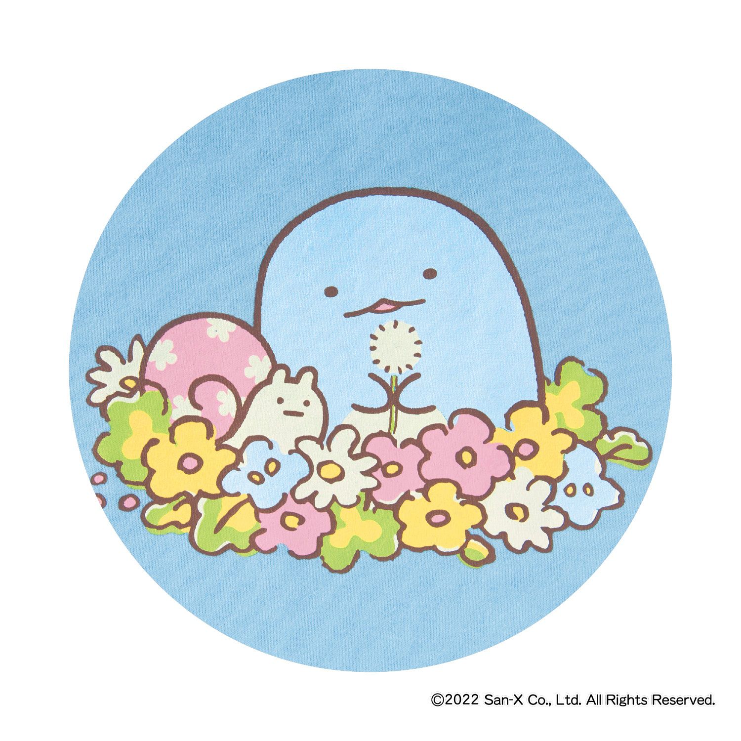 日本千趣會 - 角落生物印花長T-蜥蜴-水藍