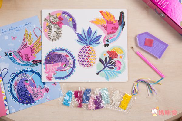 法式木質串珠 DIY【Janod】串珠手鍊、水晶貼畫、刮畫動物面具