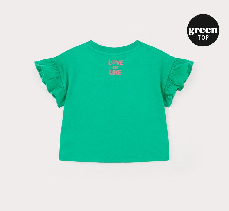 韓國 HEJMINI - 荷葉袖Be Love蛋糕裙套裝-白