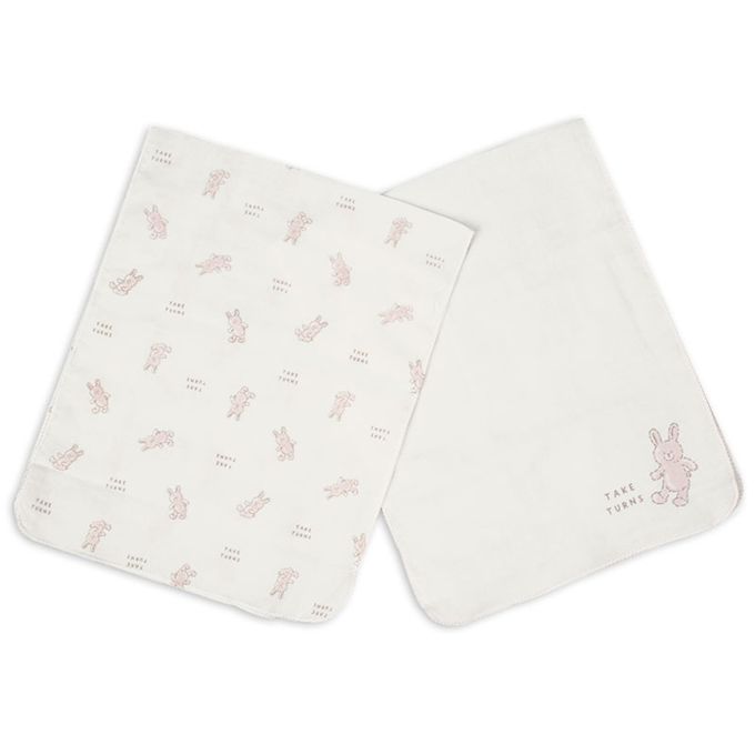 akachan honpo - 沐浴用品８件組-毛巾＆紗布-粉紅色