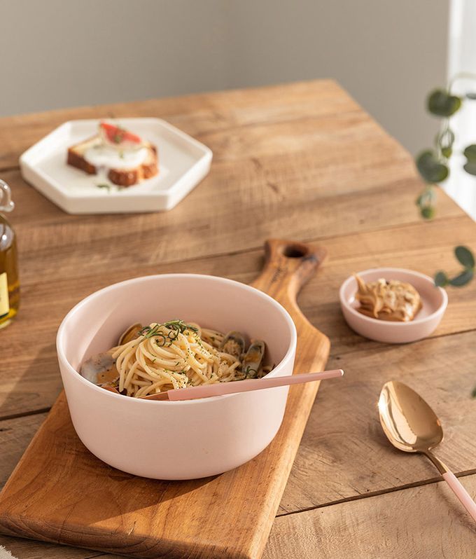 韓國 SSUEIM - Mariebel系列莫蘭迪陶瓷湯碗2件組(13+16cm) (灰色)