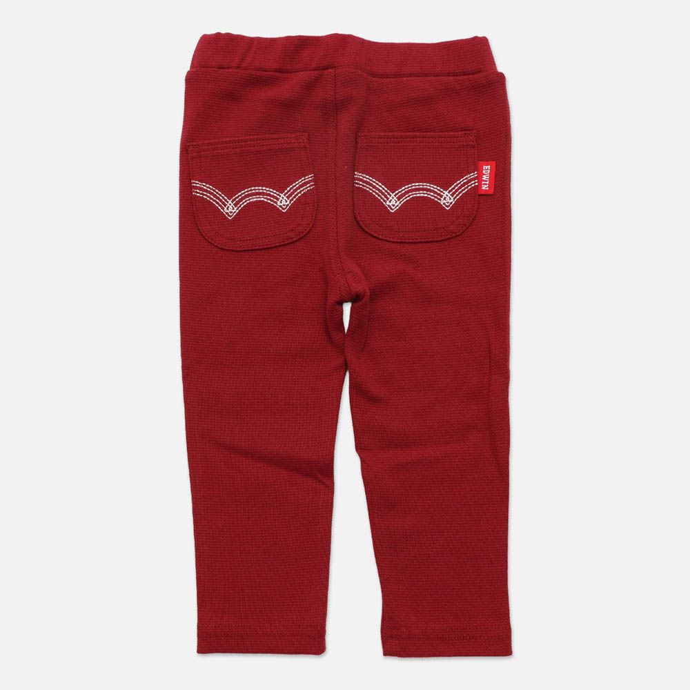 EDWIN聯名 超彈性伸縮長褲-酒紅