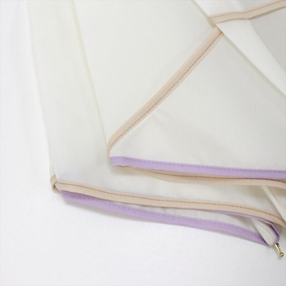 日本 nifty colors - 抗UV輕量 晴雨兩用J型手把直傘-花瓣浪漫-薰衣草 (直徑90cm/256g)