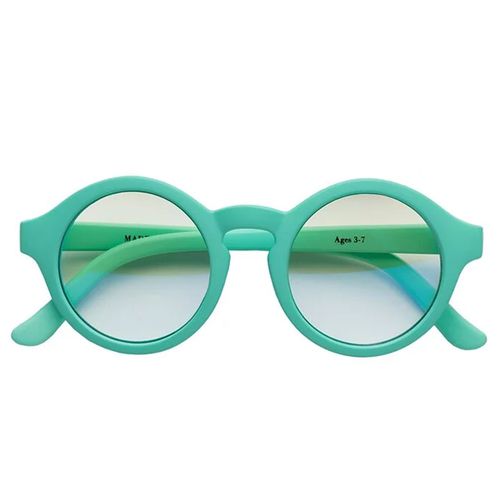 MiniTutu - 藍光眼鏡-圓框綠-綠色
