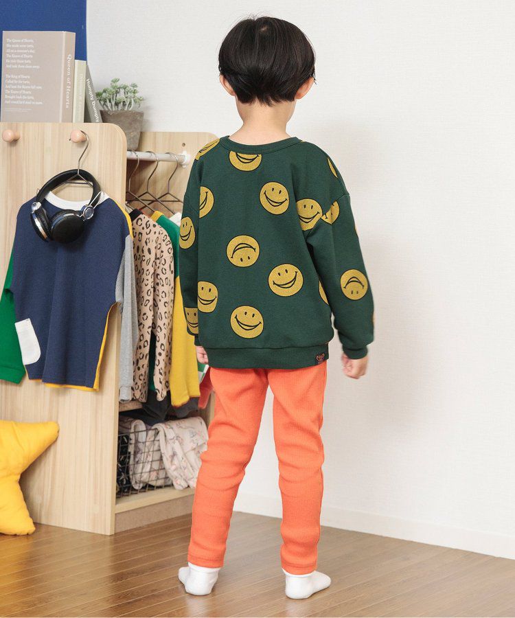 日本 BREEZE - 正反OK！裏毛印花長袖上衣-棋盤格-彩色