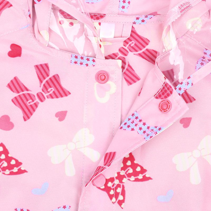 akachan honpo - 雨衣-蝴蝶結&愛心-粉紅色